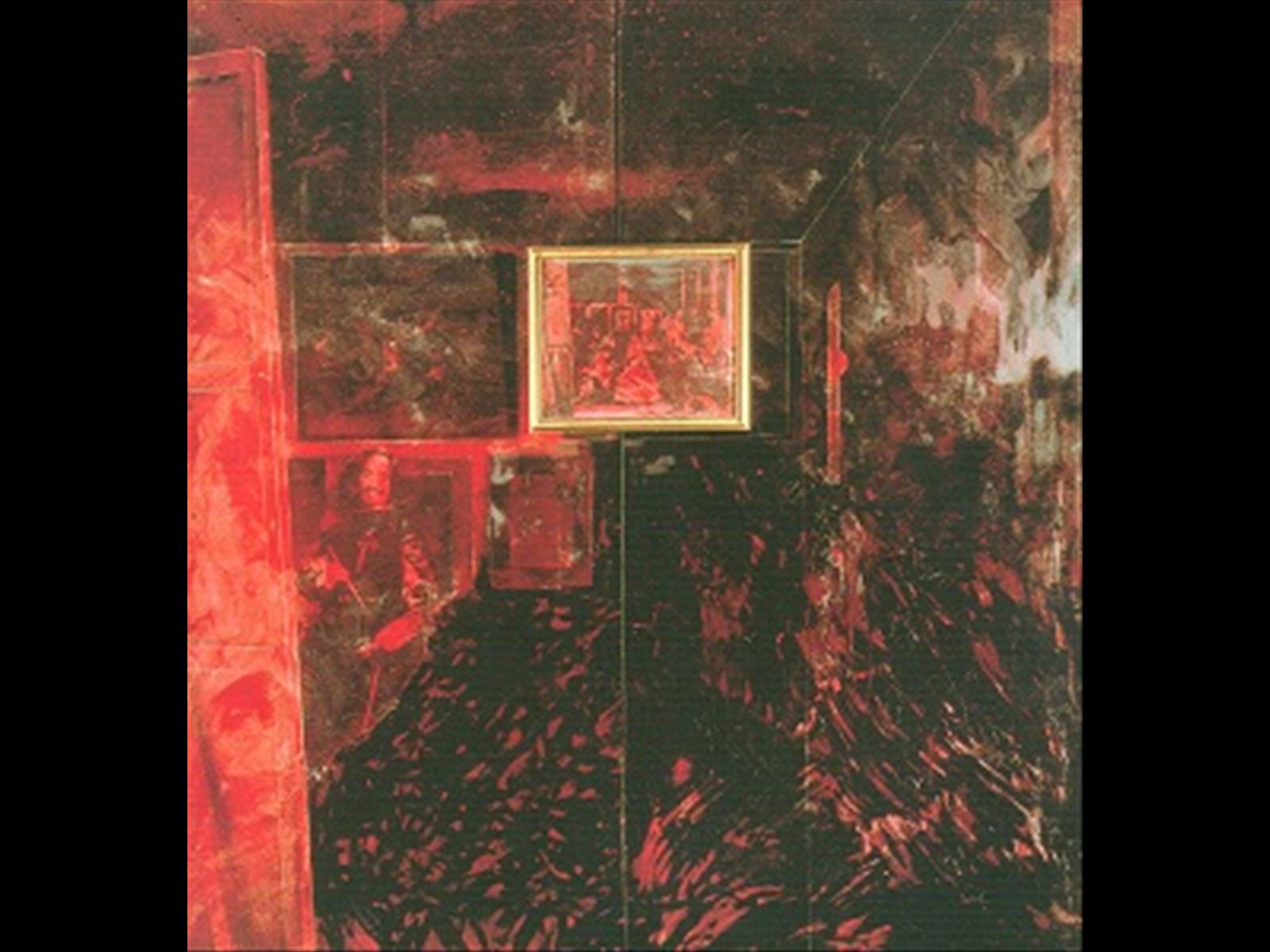 Tano Festa,  Las Meninas. Velázquez allo specchio. Gian Enzo Sperone. Roma, 1976. Foto Mimmo Capone.